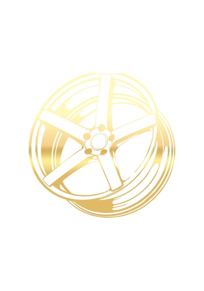 Jant Araba Stickeri 17x17 Cm Gold