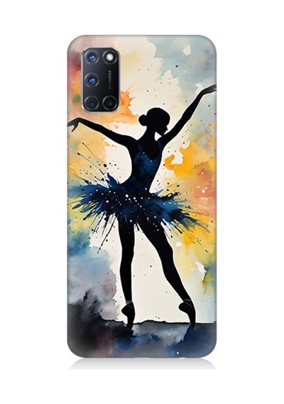Oppo A92 Uyumlu Dansın Büyülü Gölgesi Desenli Silikon Kılıf Çok Renkli