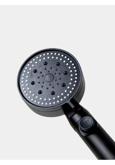 Turbo Fan Pervaneli 5 Fonksiyonlu Su Tasarruflu Duş Başlığı Pervaneli Turbo El Duşu Siyah