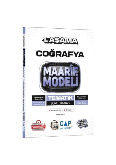 Çap Yayınları Üniversiteye Hazırlık Coğrafya Maarif Model 1.aşama Tematik Soru Bankası