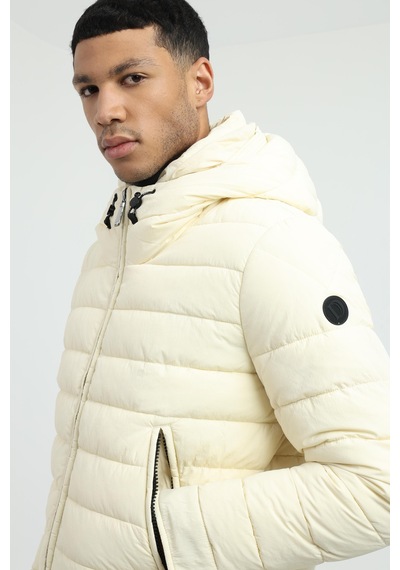 Dufy Erkek Slim Fit Kapüşonlu Bej Mont-25399