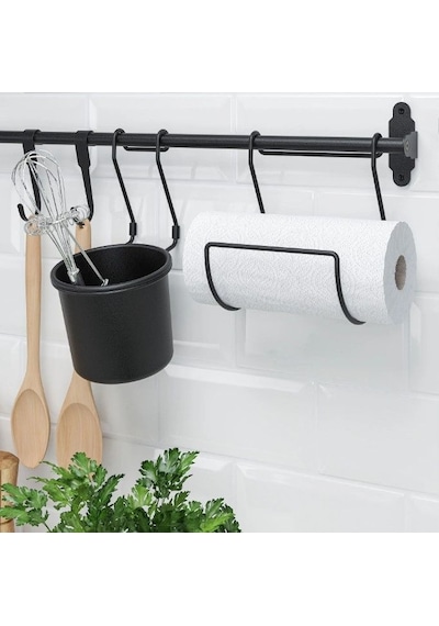 Ikea Hultarp Mutfak Ve Banyo Askısı 60 X 1,6 Cm Siyah
