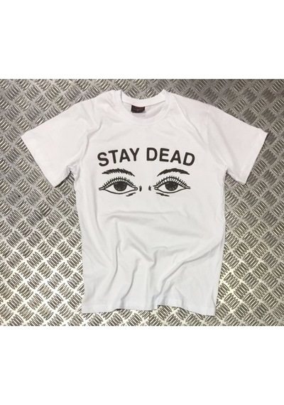 Unisex Beyaz Star Dead Baskılı Tshirt Beyaz