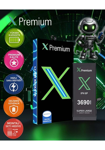Xpremium Apple Uyumlu iPhone  6 Plus Batarya Pil Süper Yüksek Kapasiteli Güçlendirilmiş 3690 Mah