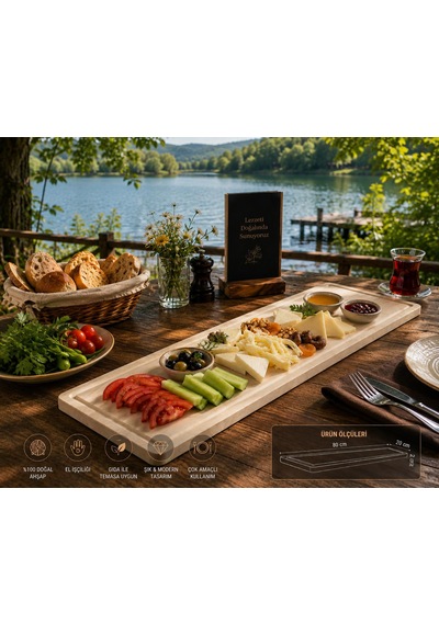Ahşap Büyük Boy Sunum Tahtası 20x80