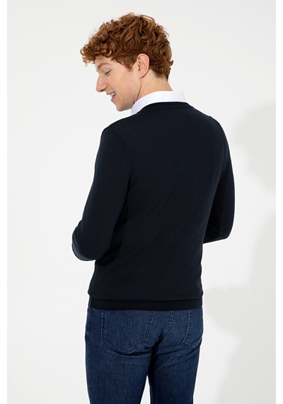 U.S. Polo Assn. Erkek V Yaka Basic Triko Kazak 50256658-vr033 Çok Renkli