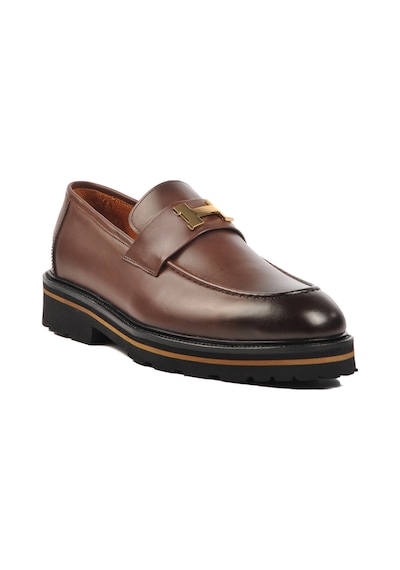 Kahve Hakiki Deri Erkek Loafer Ayakkabı Premium 2871 M Kahve Kahverengi