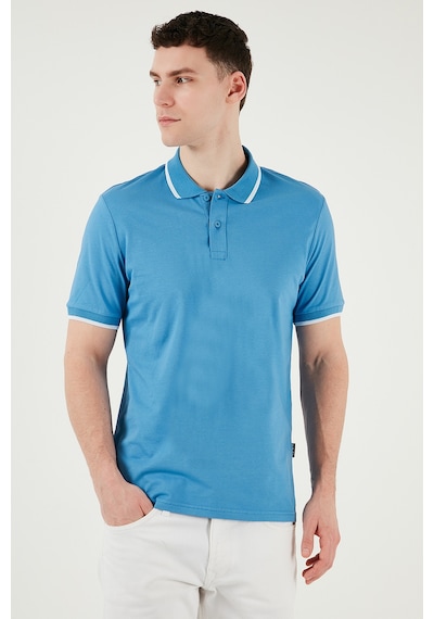 Buratti Pamuklu Regular Fit Erkek Polo Yaka T Shirt 5902063 Açık Mavi-Ekru Buratti Pamuklu Regular Fit Erkek Polo Yaka T Shirt 5902063 Açık Mavi-Ekru