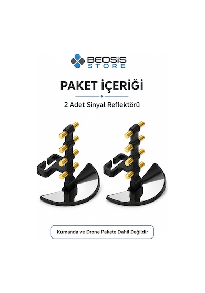 Djı Rc 2 Ve Rc Pro Uyumlu 5,8 Ghz Aynalı Anten Sinyal Güçlendirici 2 Li Menzil Artırıcı Reflektör