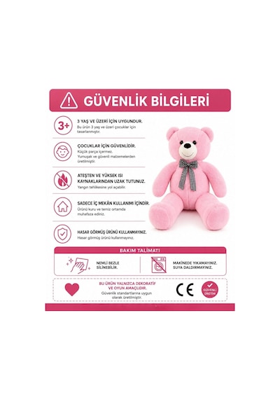 Uyku Arkadaşım Uzun Kulak Bunny Peluş Tavşan 65 Cm Kahverengi