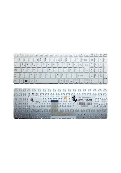 Toshiba Satellite L50-b-172, L50-b-1fj Uyumlu Notebook Klavye Beyaz