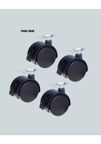 Home Kilitli 4 Cm Tekerlek Ayak 4 Lü Set Zemin Koruyucu Çok Renkli