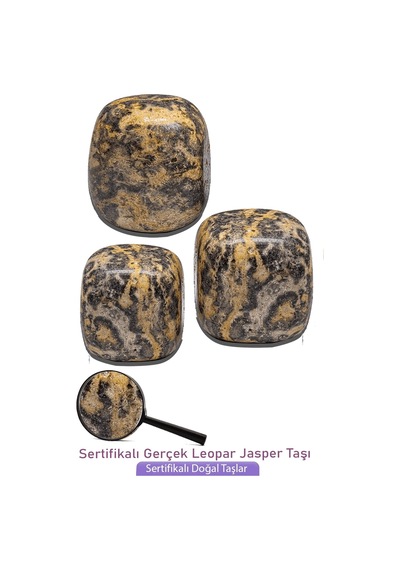 Doğal Leopar Kahverengi Sarı Jasper Taşı Kütle