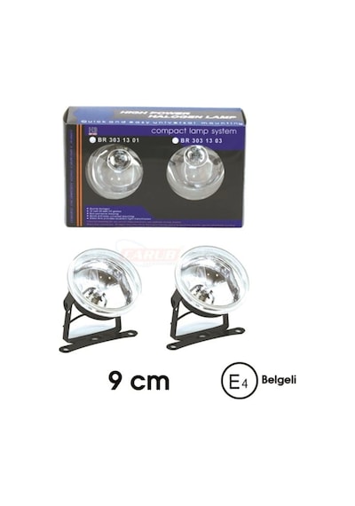 Sis Lambası Beyaz Yuvarlak 12v 9cm