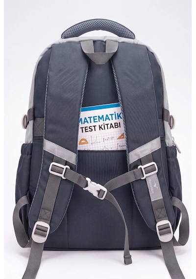 Vıatox Rlx-2461 Unisex Okul Sırt Çantası Öğrenci Günlük Seyahat Tatil Spor Yürüyüş Seyahat Gezi Kamp Günlük Gri