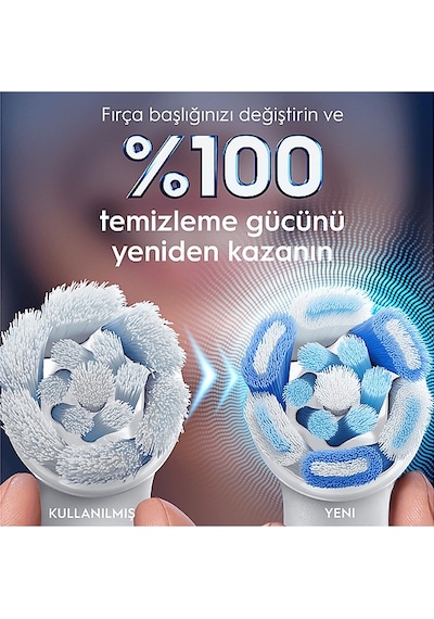 Oral B Io Clean 2'li Diş Fırçası Yedek Başlık Beyaz
