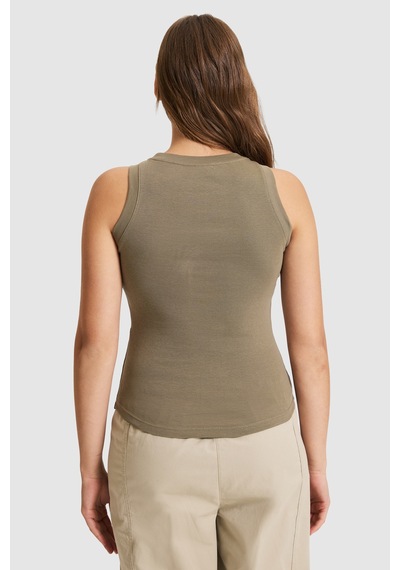 U.s. Polo Assn. Kadın Haki Tişört Basic 50321799-vr027