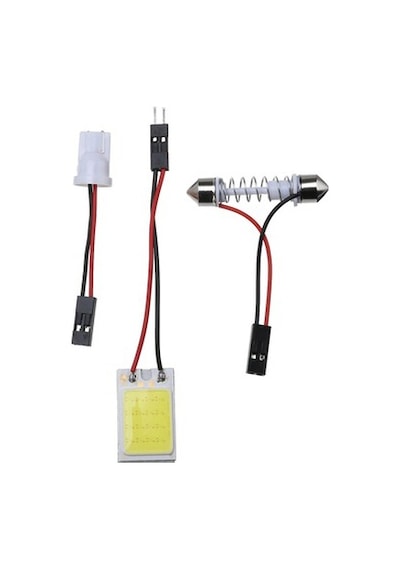 Araç İçi Tavan Plaka Bagaj Aydınlatma Oto Cob Led 2 Farklı Soket