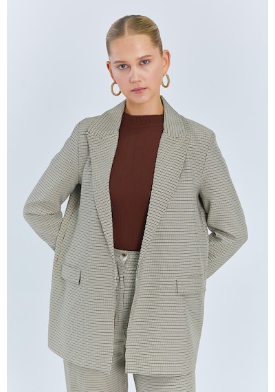 Mixray 4580 Kadın Pitikare Blazer Ceket Vizon