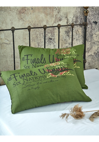Komfort Home Baskılı Pamuklu Silikon Dolgulu Yastık 50 x 70 Cm -2 A N11.955