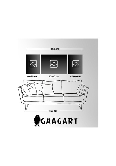 Gaagart 3lü Kanvas Şık Salon Duvar Tablosu Modern Soyut Mavi Beya