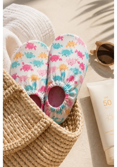 Muggo Baby Kaymaz Tabanlı Unisex Bebek Çocuk Deniz Ayakkabısı Ve Havuz Patiği Pudra