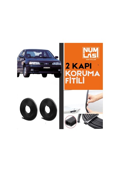 Nissan Primera 1990-1995 İki Kapı Koruma Fitili Siyah Renk Numlas-a Kalite-nm2808