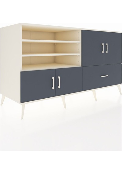 Kronos Konsol 5 Raflı Tek Çekmeceli 4 Kapaklı 176x59x99 Aytaşı-an Aytaşı-antrasit Kronos Konsol 5 Raflı Tek Çekmeceli 4 Kapaklı 176x59x99 Aytaşı-an Aytaşı-antrasit