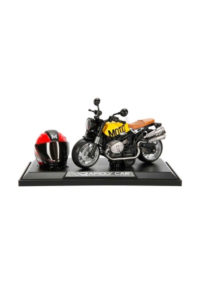 1:12 Sesli Ve Işıklı Latte Die Cast Çek Bırak Motosiklet Ve Tamir Atölyesi Seti Çok Renkli