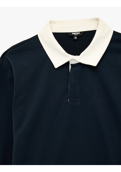 Koton Regular Fit Şardonlu Renk Kontrastlı Düğmeli Polo Yaka Sweatshirt Lacivert 6sam70014mk Lacivert Koton Regular Fit Şardonlu Renk Kontrastlı Düğmeli Polo Yaka Sweatshirt Lacivert 6sam70014mk Lacivert