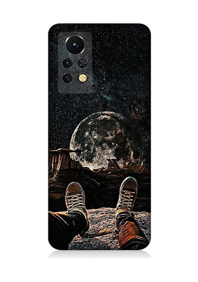 İnfinix Note 11s Uyumlu Yıldızlı Bir Gece Ve Ay Desenli Silikon Kılıf