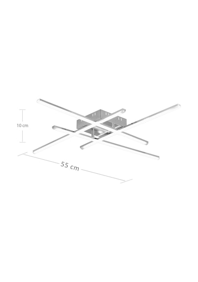 Pl 06 4 Model Krom 3 Renkli Salon Ve Oturma Odası İçin İdeal Alüminyum Avize, 10x55 Krom
