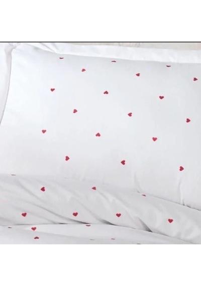 Hobby Çift Kişilik Poplin Premium Nakışlı Nevresim Lubow Beyaz Çok Renkli