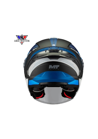 Mt Helmets Cosmo Sv Icarus B7 Mat Güneş Vizörlü Yarım Kask Mavi