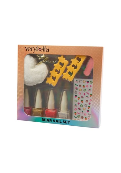 Vrb61000 Very Bella - Bear Tırnak Seti 4 Farklı Renk Oje+sticker+törpü+anahtar
