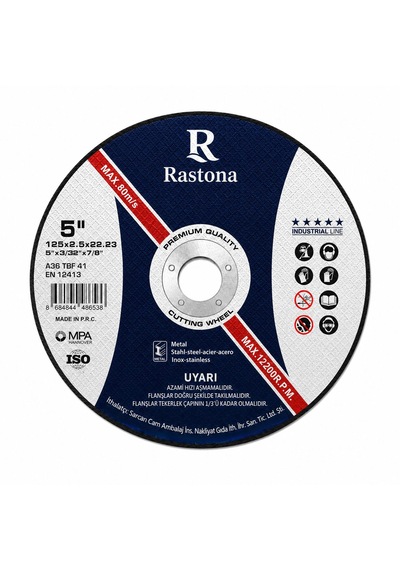 Rastona Metal Kesici Taş 125x2.5x22.23mm 25 Adet