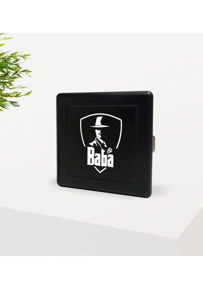 Bk Home Baba Godfather Tasarımlı Siyah Metal Sigara Tabakası-15