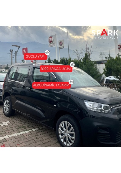 Fiat Doblo 2023- Yılı Ve Sonrası Uyumlu Cam Rüzgarlığı 2 Parça Siyah