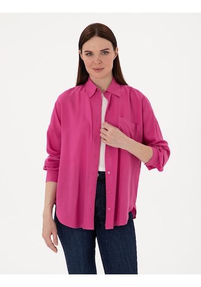 Pierre Cardin Kadın Fuşya Gömlek Desenli 50311567-vr023 Fuşya