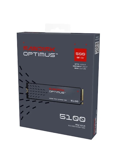 Sandısk Optimus 5100 500gb 6600/5600mb/s Pcıe 4.0 X4 Nvme Ssd Sdsp51500gan