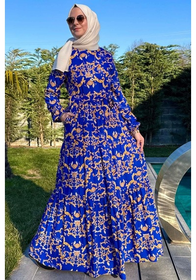 Rabia Şamlı Hürrem Elbise Saks Normal