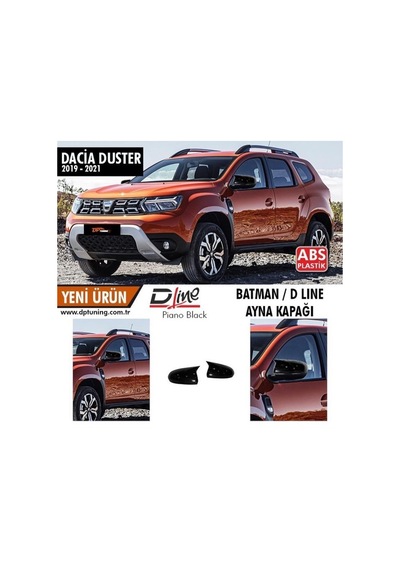 Dacia Duster 2018+ Yarasa Ayna Kapak Parlak Siyah Abs Plastik