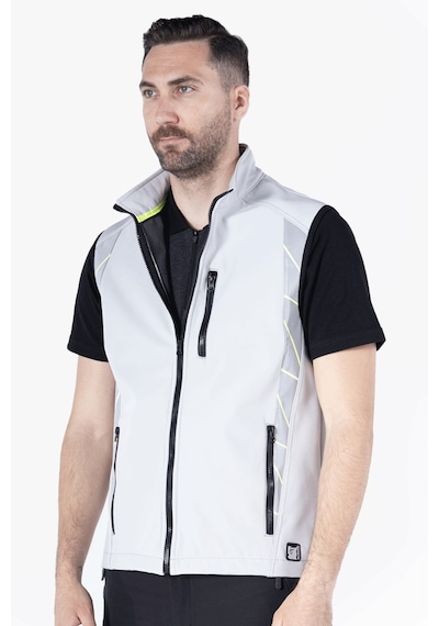 Tiger Softshell Yelek Açık Gri - Neon Sarı
