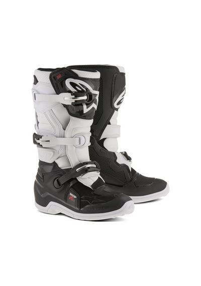 Alpinestars Tech 7s Kros Çocuk Motosiklet Botu Siyah Beyaz