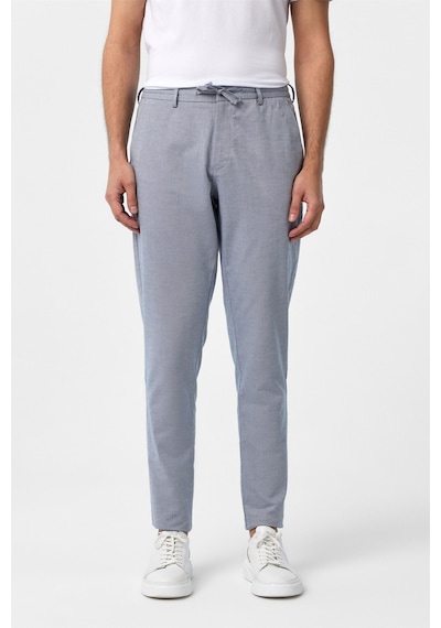 Süvari Buz Mavi Slim Fit Armürlü Jogger Pantolon