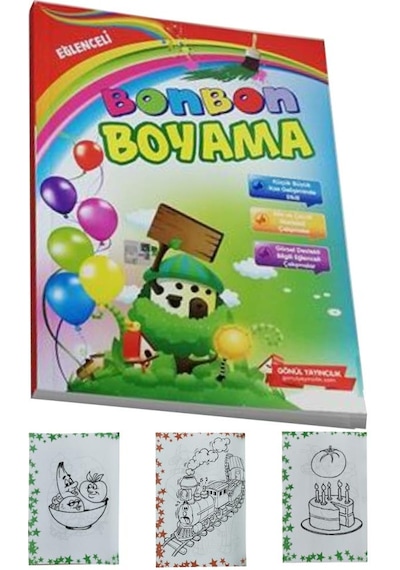 Boyama Kitabı Kalın 1 Adet 3-6 Yaşa Uygun Boyama Kitabı 64 Sayfa Çek Kopar Boya Kuruboya Silgi Kalemtıraş Okul Öncesi