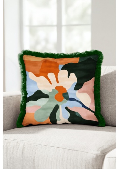 Soyut Çiçek Dekoratif Saçaklı Yastık Kılıfı-sanatsal Floral Boho Yeşil Siyah Püsküllü Kırlent Kılıfı Gizli Rota Ritüel Soyut Çiçek Dekoratif Saçaklı Yastık Kılıfı-sanatsal Floral Boho Yeşil Siyah Püsküllü Kırlent Kılıfı Gizli Rota Ritüel