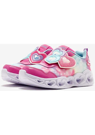 Skechers Heart Lights - Lovin Reflection Küçük Kız Çocuk Pembe Işıklı Spor Ayakkabı 302693n Pktq Pembe
