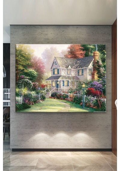 Çiftlik Evi Yaşam Masal Dekoratif Kanvas Tablo 30 x 20