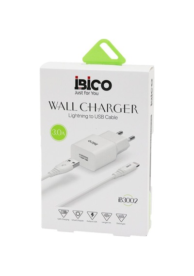 İbico İb-3002 Usb To Telefon Şarj 9v-12v 3.0a Ev Başlık+ Kablo 1mt Hızlı Apple iPhone Uyumlu Set - 5'li Paket Diğer